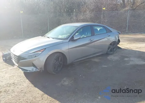 2022 Hyundai Elantra Hybrid Blue z USA, uszkodzony, nr VIN KMHLM4AJ3NU023817